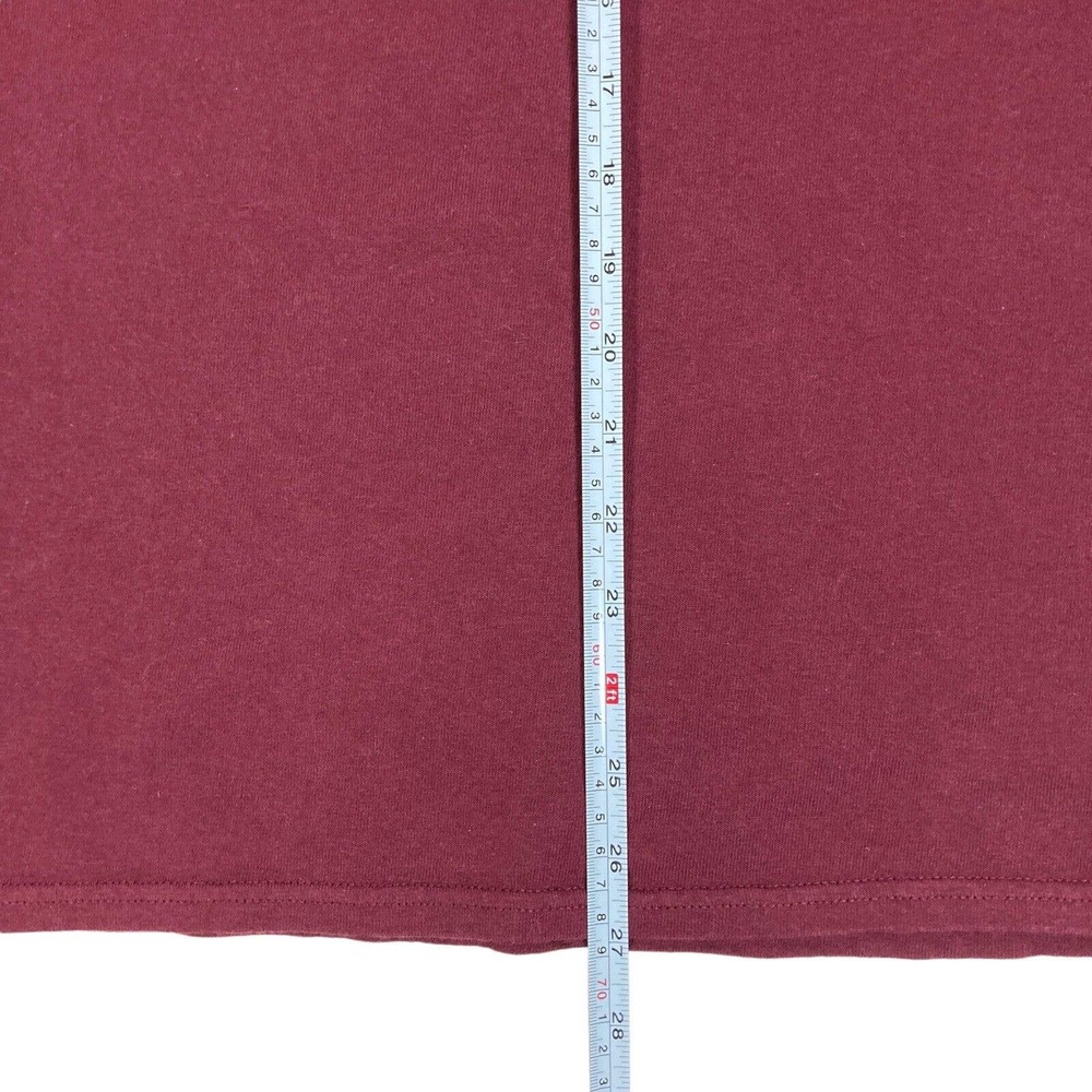 Hogwarts Crest T-SHIRT Mens LARGE Harry Potter School of Wizardry Maroon Red - Picture 6 of 9